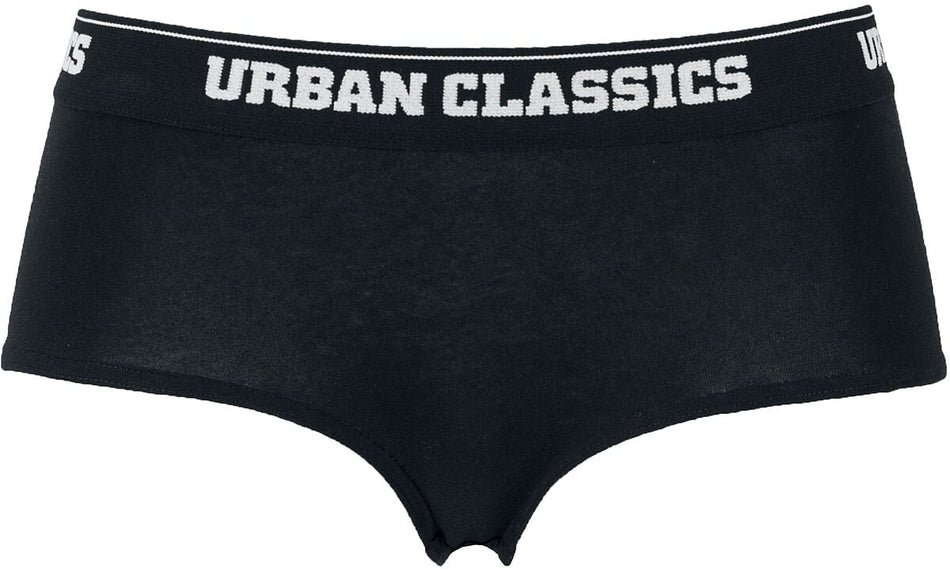 Lot de culottes  de Urban Classics - Lot De 2 Slips Femme Logo - XS à S - pour Femme - noir - Urban Classics