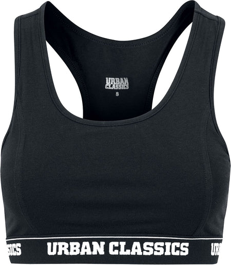 Bustier  de Urban Classics - Brassière Logo - XS à 5XL - pour Femme - noir - Urban Classics