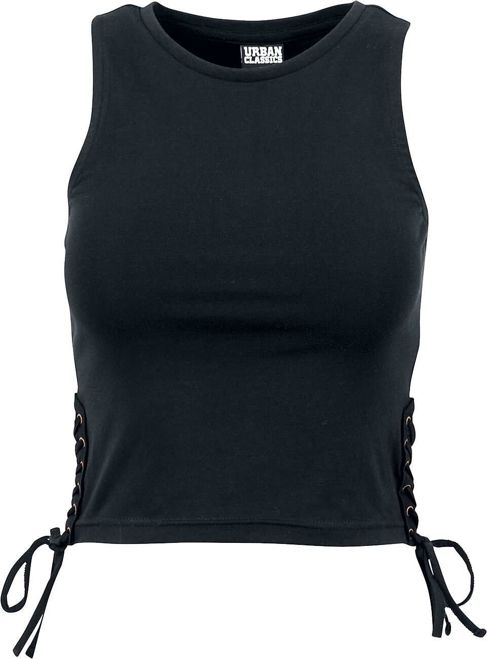 Top  de Urban Classics - Débardeur Court Avec Laçage - XS à XL - pour Femme - noir - Urban Classics