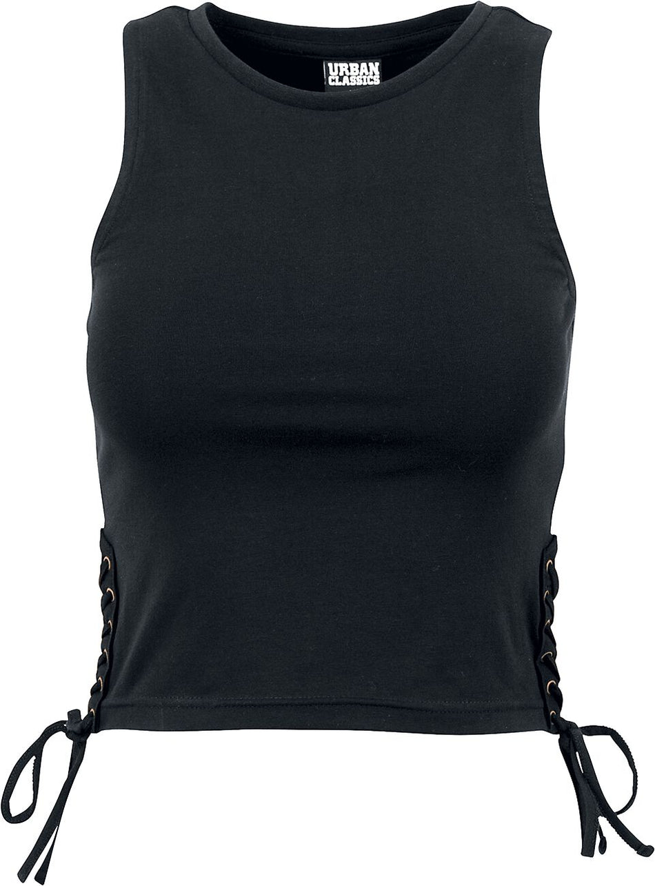 Top  de Urban Classics - Débardeur Court Avec Laçage - XS à XL - pour Femme - noir - Urban Classics