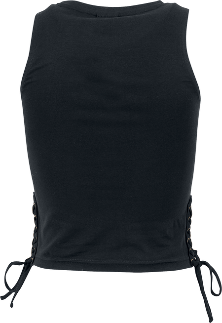 Top  de Urban Classics - Débardeur Court Avec Laçage - XS à XL - pour Femme - noir - Urban Classics - View 2
