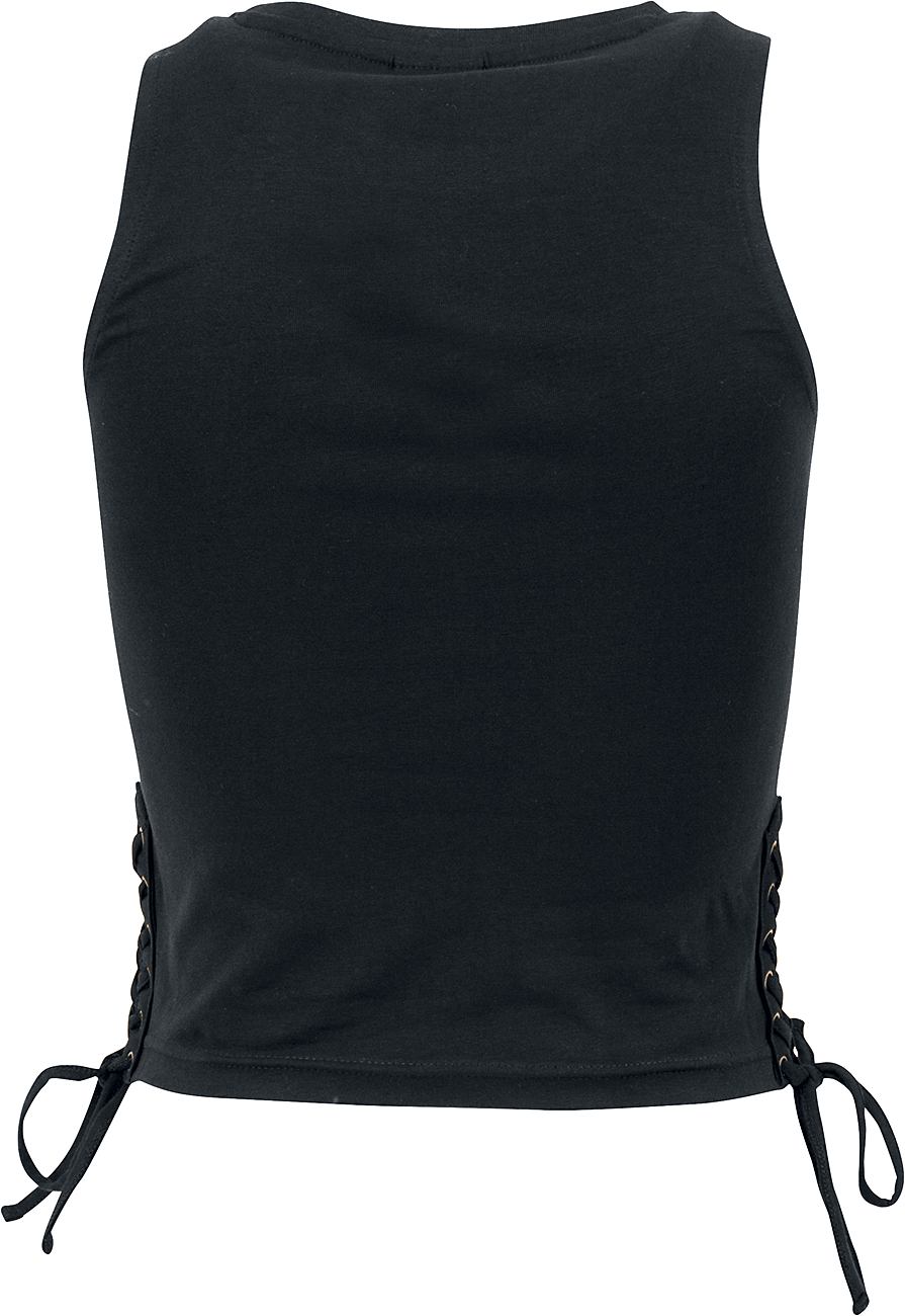 Top  de Urban Classics - Débardeur Court Avec Laçage - XS à XL - pour Femme - noir - Urban Classics - View 2
