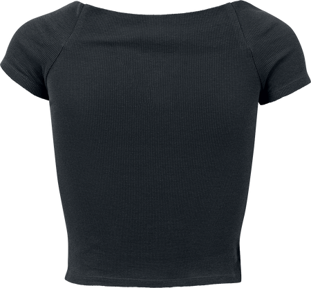 T-Shirt Manches courtes  de Urban Classics - T-shirt Court Épaules Dénudées - XS à XL - pour Femme - noir - Urban Classics - View 2