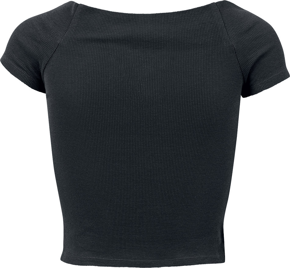 T-Shirt Manches courtes  de Urban Classics - T-shirt Court Épaules Dénudées - XS à XL - pour Femme - noir - Urban Classics - View 2