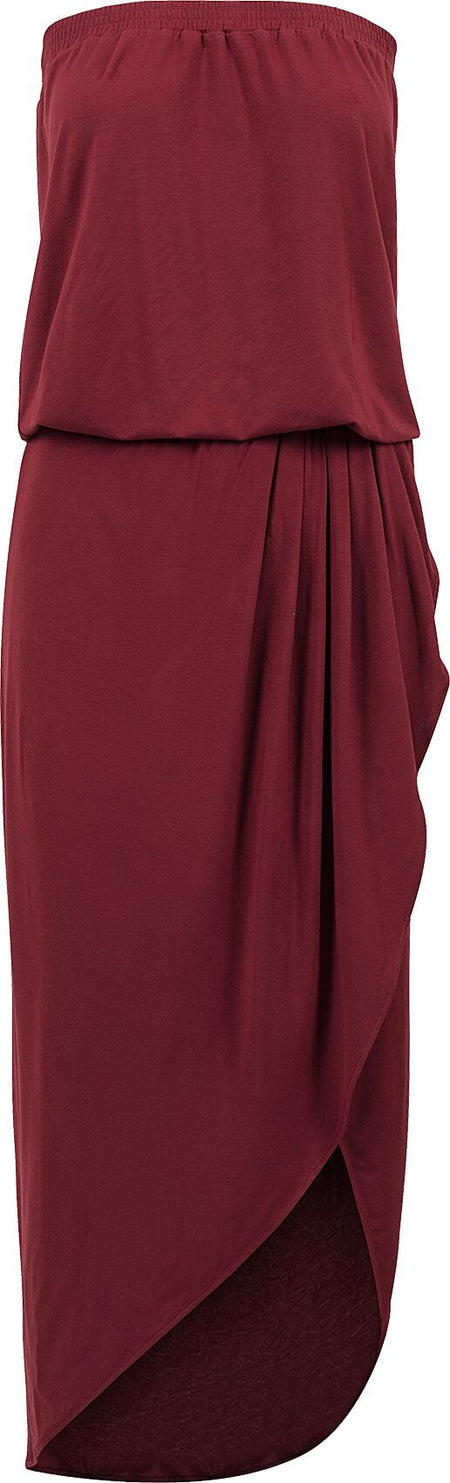Robe courte  de Urban Classics - Robe Bustier - XS à 5XL - pour Femme - bordeaux - Urban Classics