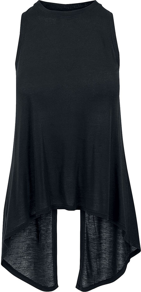 Top  de Urban Classics - Haut Viscose Asymétrique - XS à XL - pour Femme - noir - Urban Classics