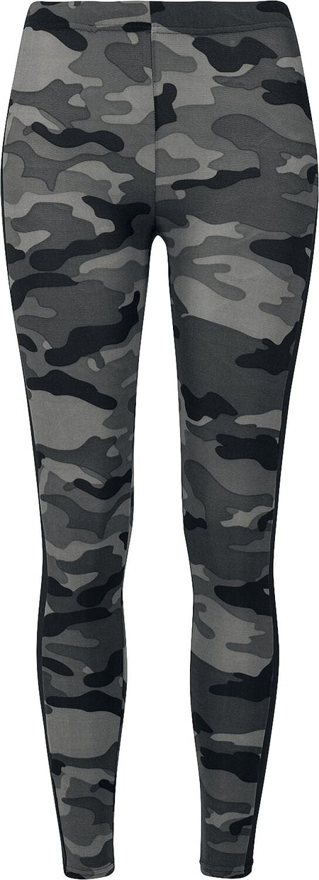 Legging  de Urban Classics - Legging Camo Stripe - XS à 4XL - pour Femme - camouflage sombre/noir - Urban Classics