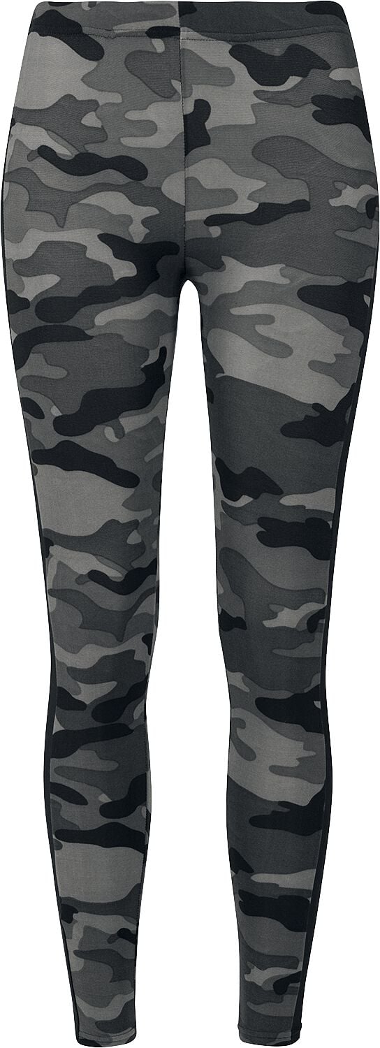 Legging  de Urban Classics - Legging Camo Stripe - XS à 5XL - pour Femme - camouflage sombre/noir - Urban Classics