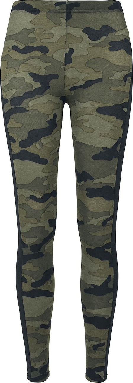 Legging  de Urban Classics - Legging Camo Stripe - XS à 4XL - pour Femme - camouflage forêt/noir - Urban Classics