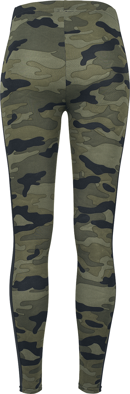 Legging  de Urban Classics - Legging Camo Stripe - XS à 4XL - pour Femme - camouflage forêt/noir - Urban Classics - View 2