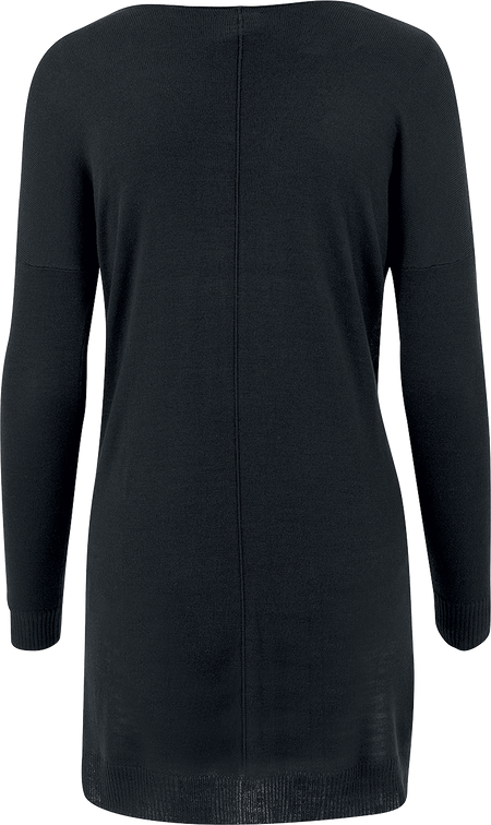 Sweat-shirt  de Urban Classics - Sweat Fin Tricot Oversize Col V - S à 4XL - pour Femme - noir - Urban Classics - View 2