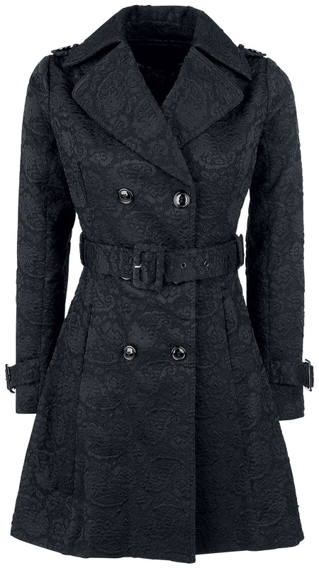 Manteau court Gothic de Voodoo Vixen - Manteau Susan - S à XXL - pour Femme - noir - Voodoo Vixen