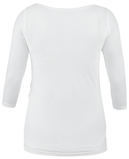 T-shirt manches longues Fun de Funshirt - Vêtement Maternité - Manches Longues - S à 3XL - pour Femme - blanc - Funshirt - View 2