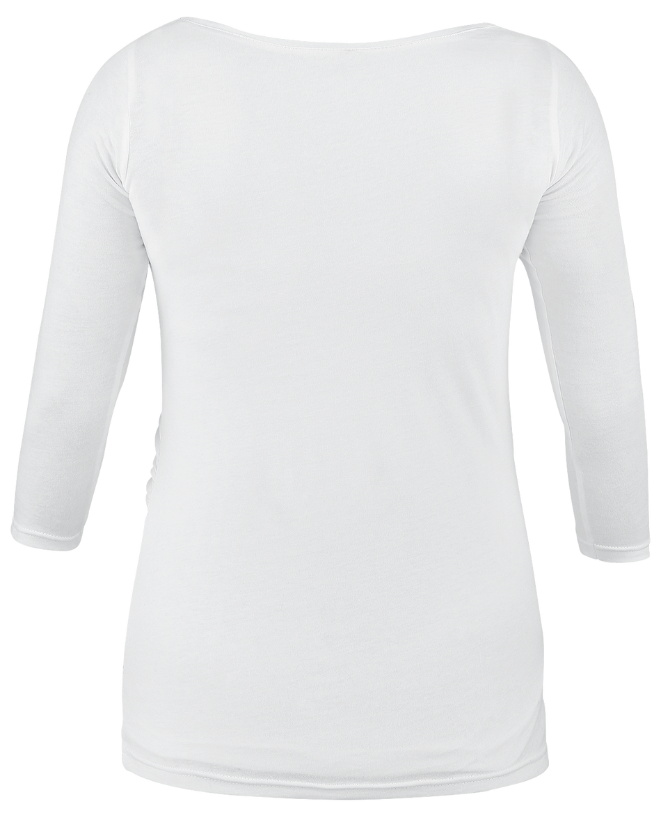 T-shirt manches longues Fun de Funshirt - Vêtement Maternité - Manches Longues - S à 3XL - pour Femme - blanc - Funshirt - View 2