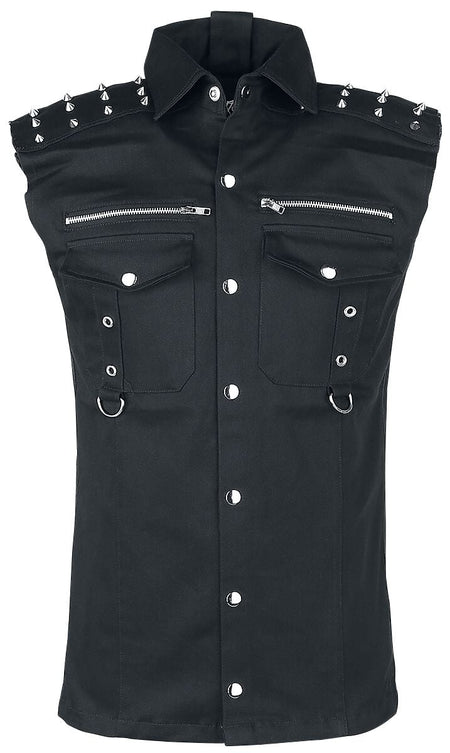 Chemise manches courtes Gothic de Vixxsin - Ronnie - S à XL - pour Homme - noir - Vixxsin