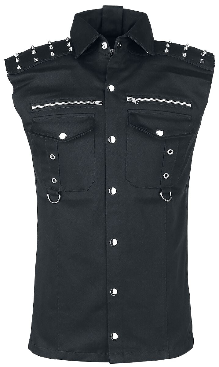 Chemise manches courtes Gothic de Vixxsin - Ronnie - S à XL - pour Homme - noir - Vixxsin