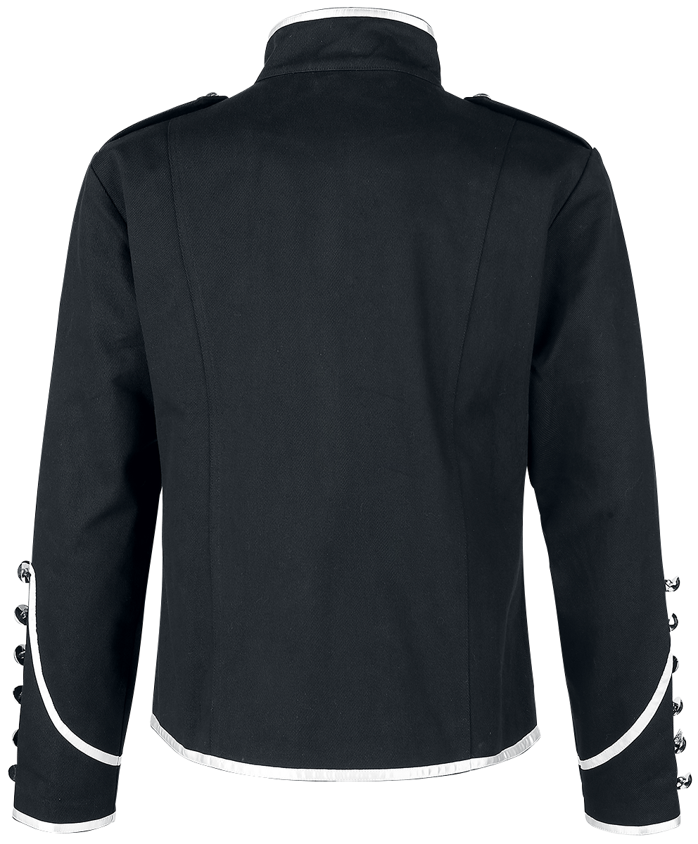 Veste d'uniforme Gothic de Banned Alternative - Veste De Style Officier - S à 5XL - pour Homme - noir/argent - Banned Alternative - View 2