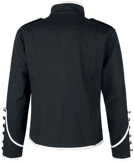 Veste d'uniforme Gothic de Banned Alternative - Veste De Style Officier - S à 5XL - pour Homme - noir/argent - Banned Alternative - View 2