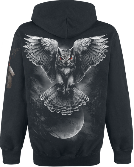 Sweat-shirt à capuche Gothic de Spiral - Wings Of Wisdom - S à XXL - pour Homme - noir - Spiral - View 2
