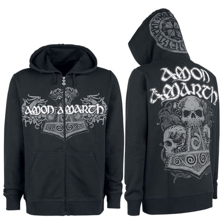 Sweat-shirt zippé à capuche  de Amon Amarth - Thorhammer - S à 3XL - pour Homme - noir - Amon Amarth
