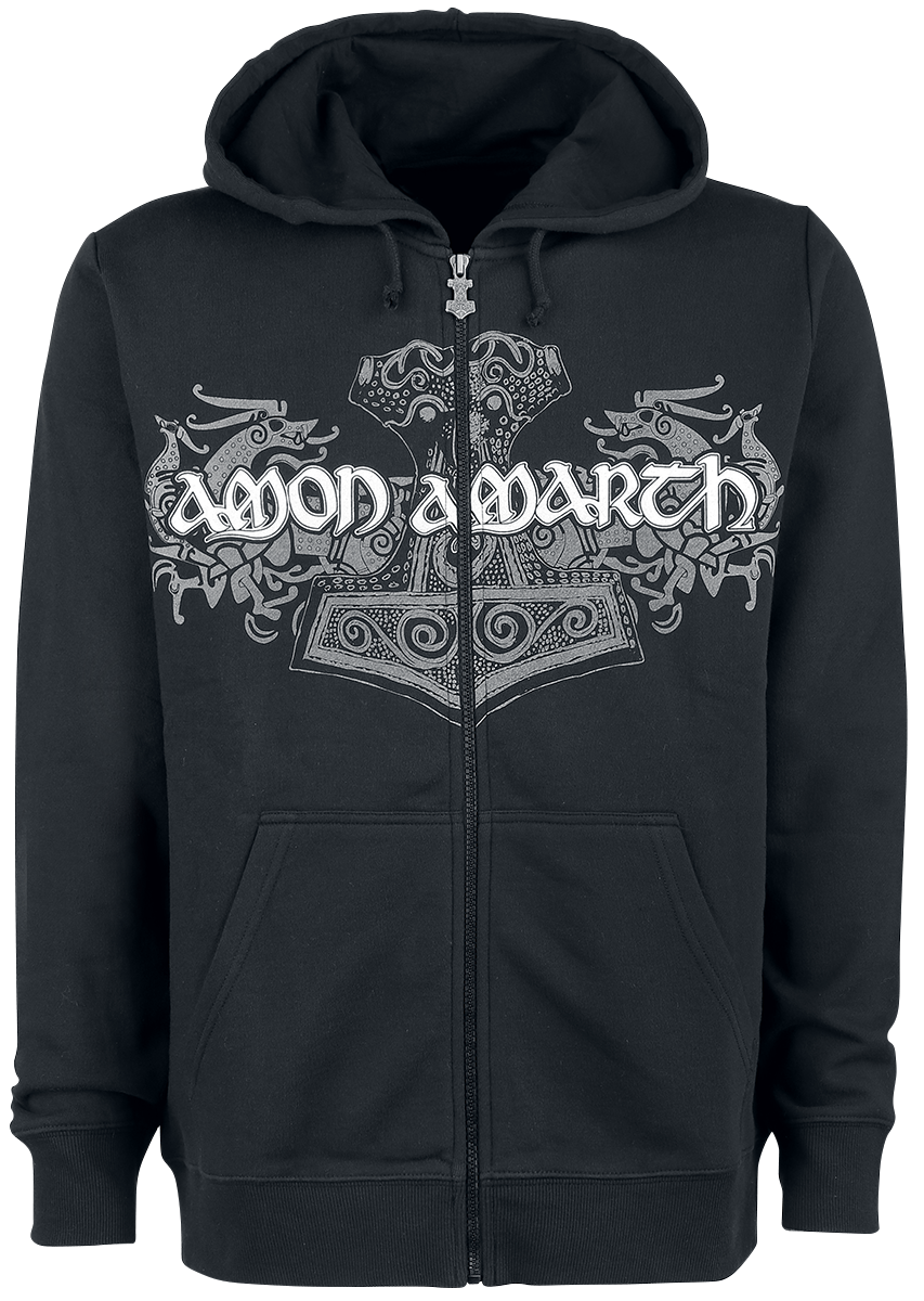 Sweat-shirt zippé à capuche  de Amon Amarth - Thorhammer - S à 3XL - pour Homme - noir - Amon Amarth - View 2