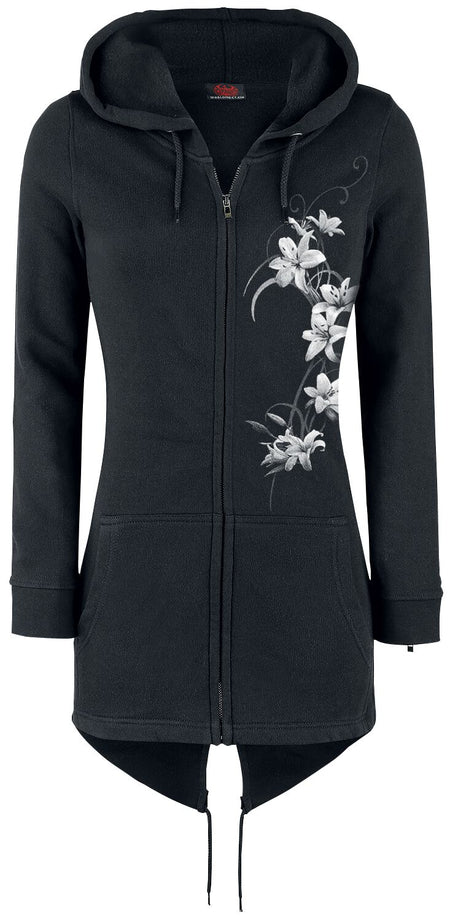 Sweat-shirt zippé à capuche  de Spiral - Pure Of Heart - S à XXL - pour Femme - noir - Spiral