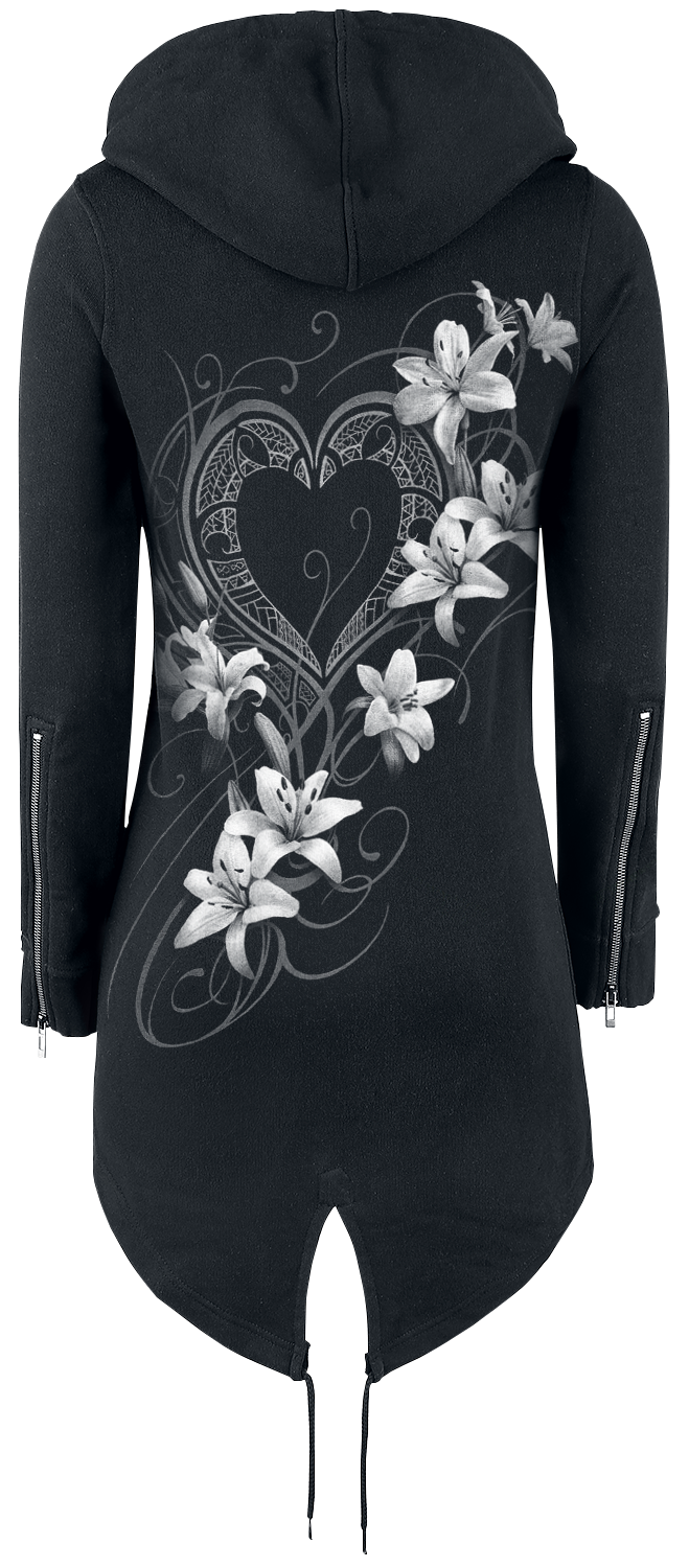 Sweat-shirt zippé à capuche  de Spiral - Pure Of Heart - S à 4XL - pour Femme - noir - Spiral - View 2