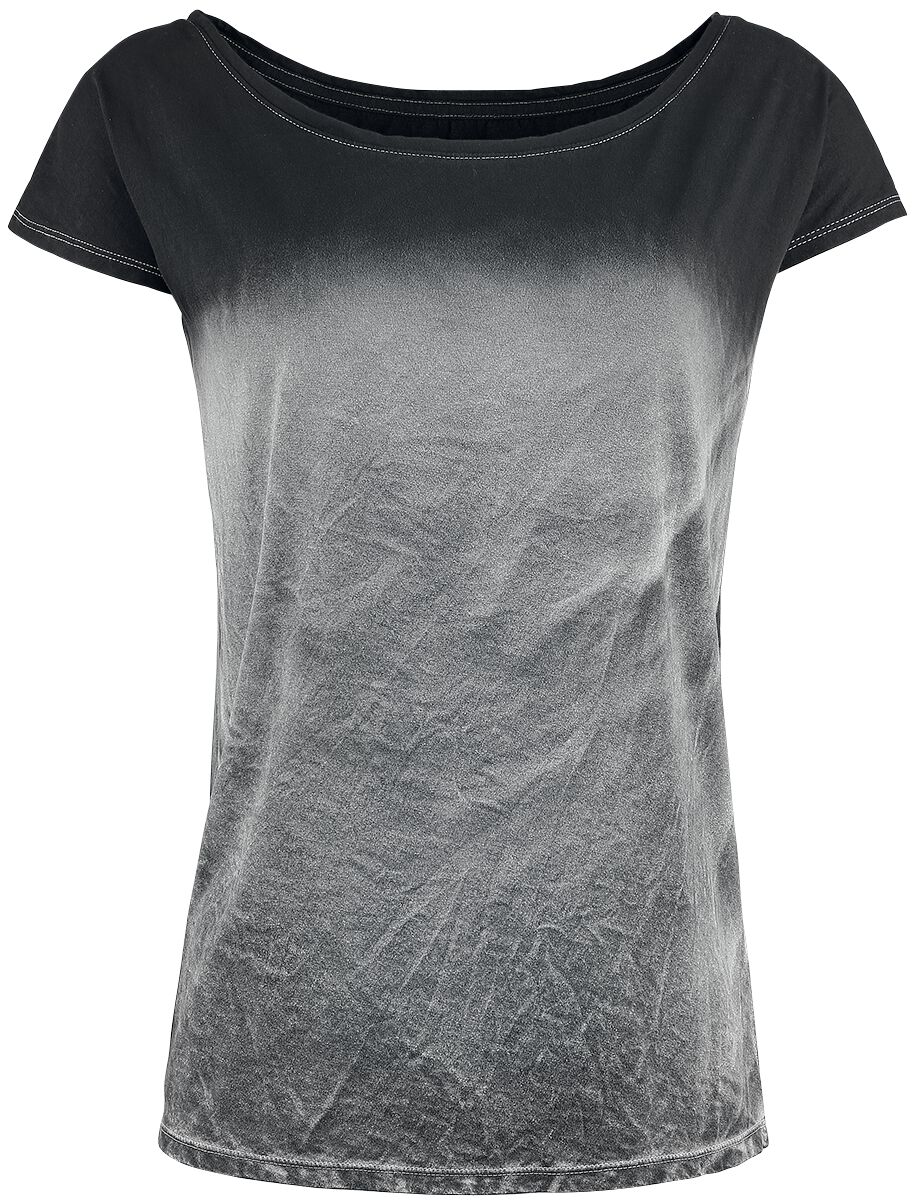 T-Shirt Manches courtes  de Outer Vision - Top Marylin - S à XXL - pour Femme - gris/noir - Outer Vision