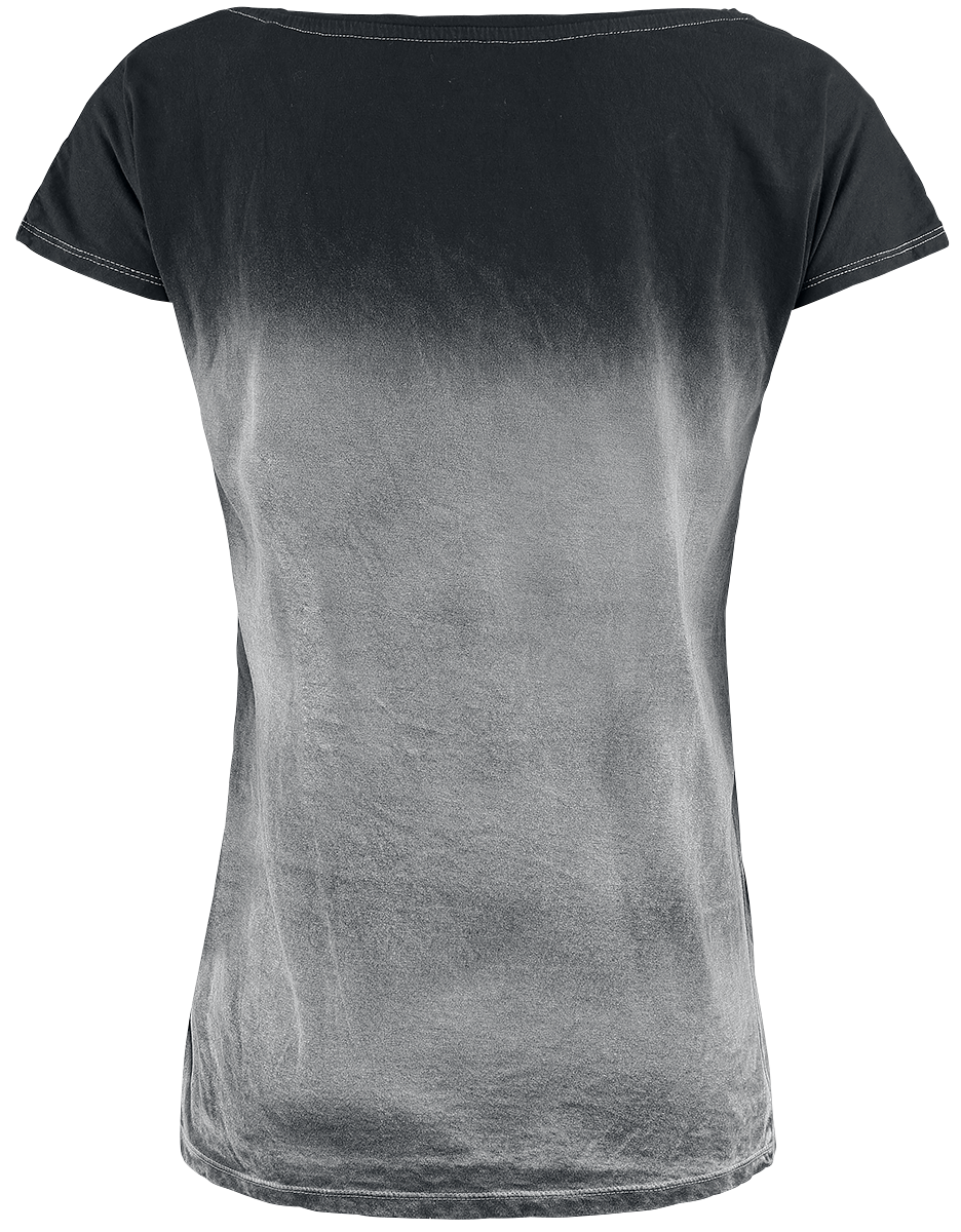 T-Shirt Manches courtes  de Outer Vision - Top Marylin - S à XXL - pour Femme - gris/noir - Outer Vision - View 2
