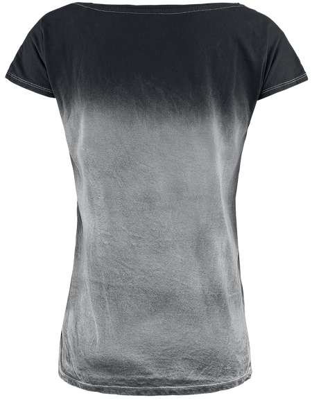 T-Shirt Manches courtes  de Outer Vision - Top Marylin - S à XXL - pour Femme - gris/noir - Outer Vision - View 2