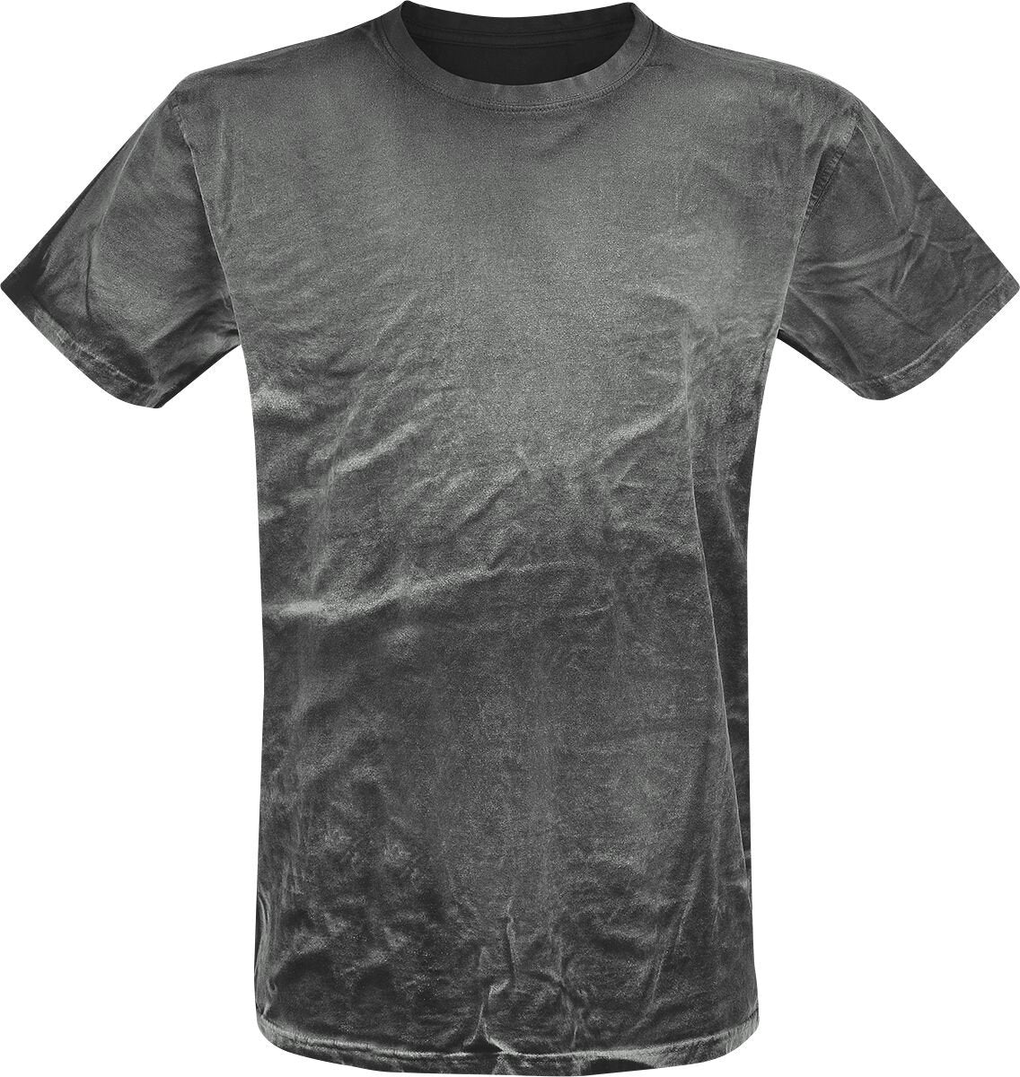 T-Shirt Manches courtes  de Outer Vision - T-shirt Spray Washed Black - M à 3XL - pour Homme - gris - Outer Vision
