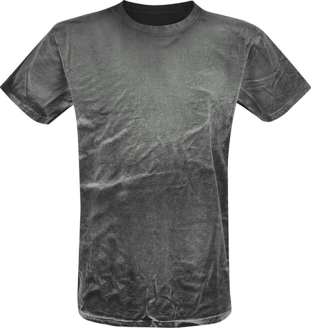 T-Shirt Manches courtes  de Outer Vision - T-shirt Spray Washed Black - M à 3XL - pour Homme - gris - Outer Vision