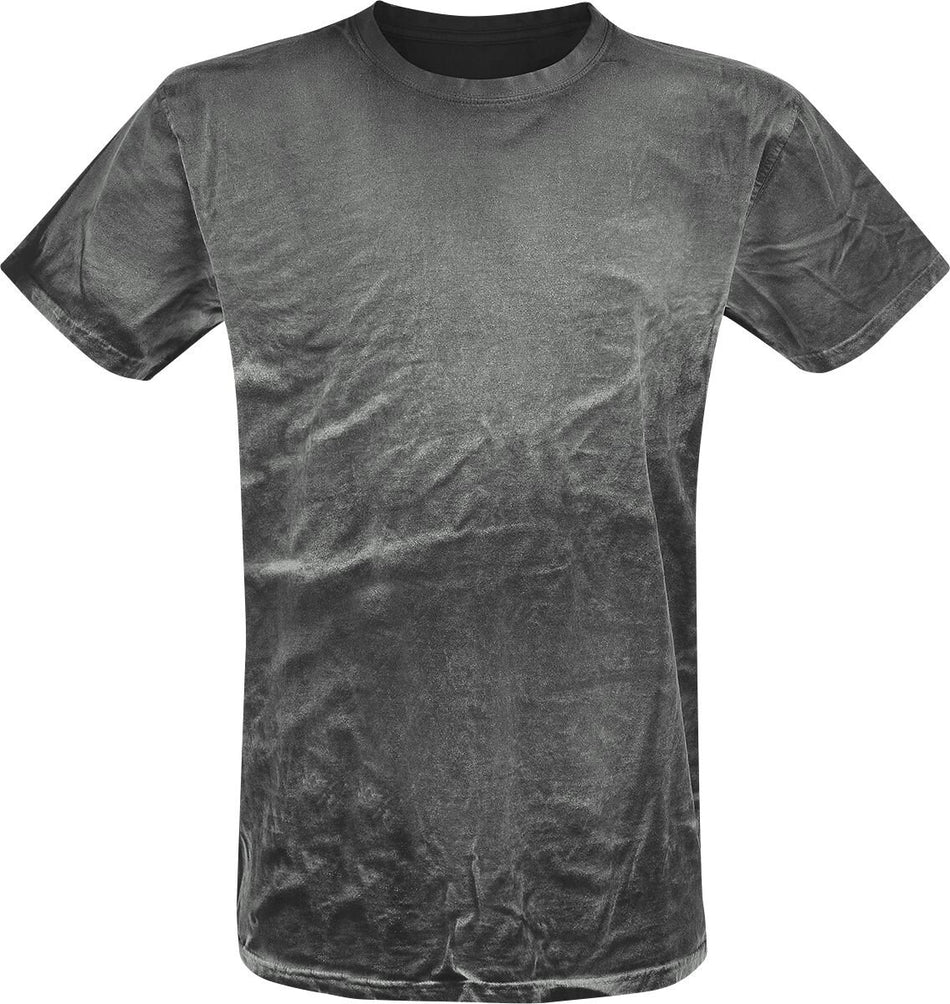 T-Shirt Manches courtes  de Outer Vision - T-shirt Spray Washed Black - M à 3XL - pour Homme - gris - Outer Vision