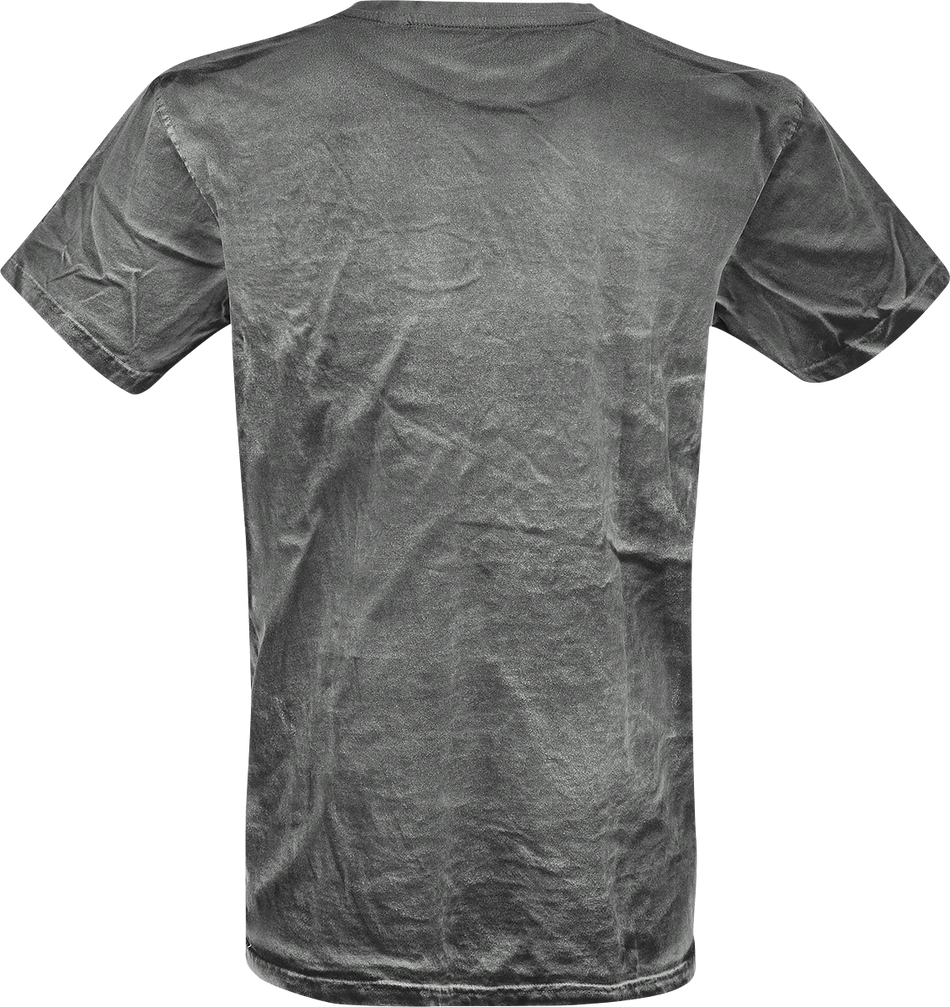 T-Shirt Manches courtes  de Outer Vision - T-shirt Spray Washed Black - M à 3XL - pour Homme - gris - Outer Vision - View 2