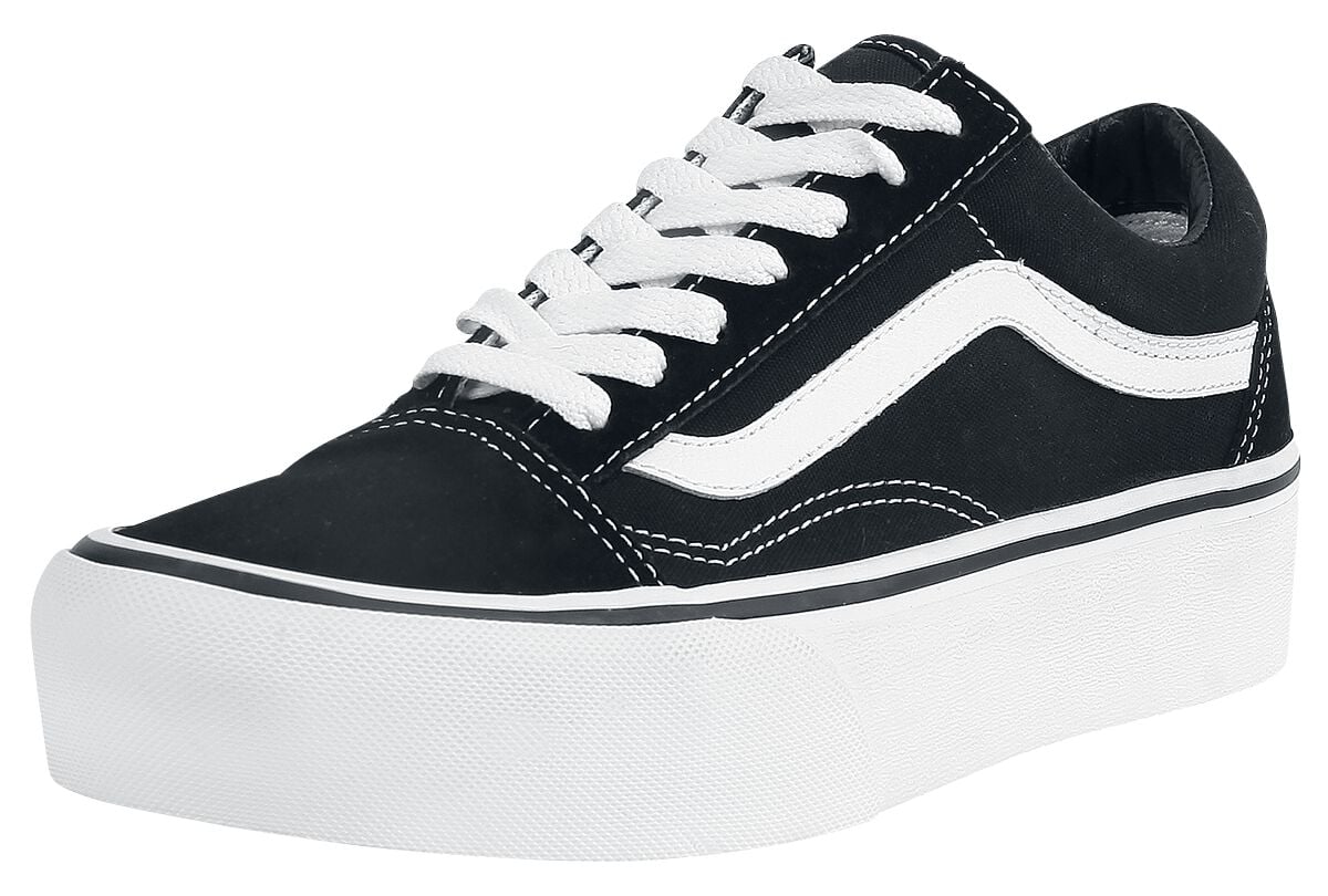 Creepers  de Vans - Old Skool Platform - EU36 à EU41 - pour Femme - noir/blanc - Vans