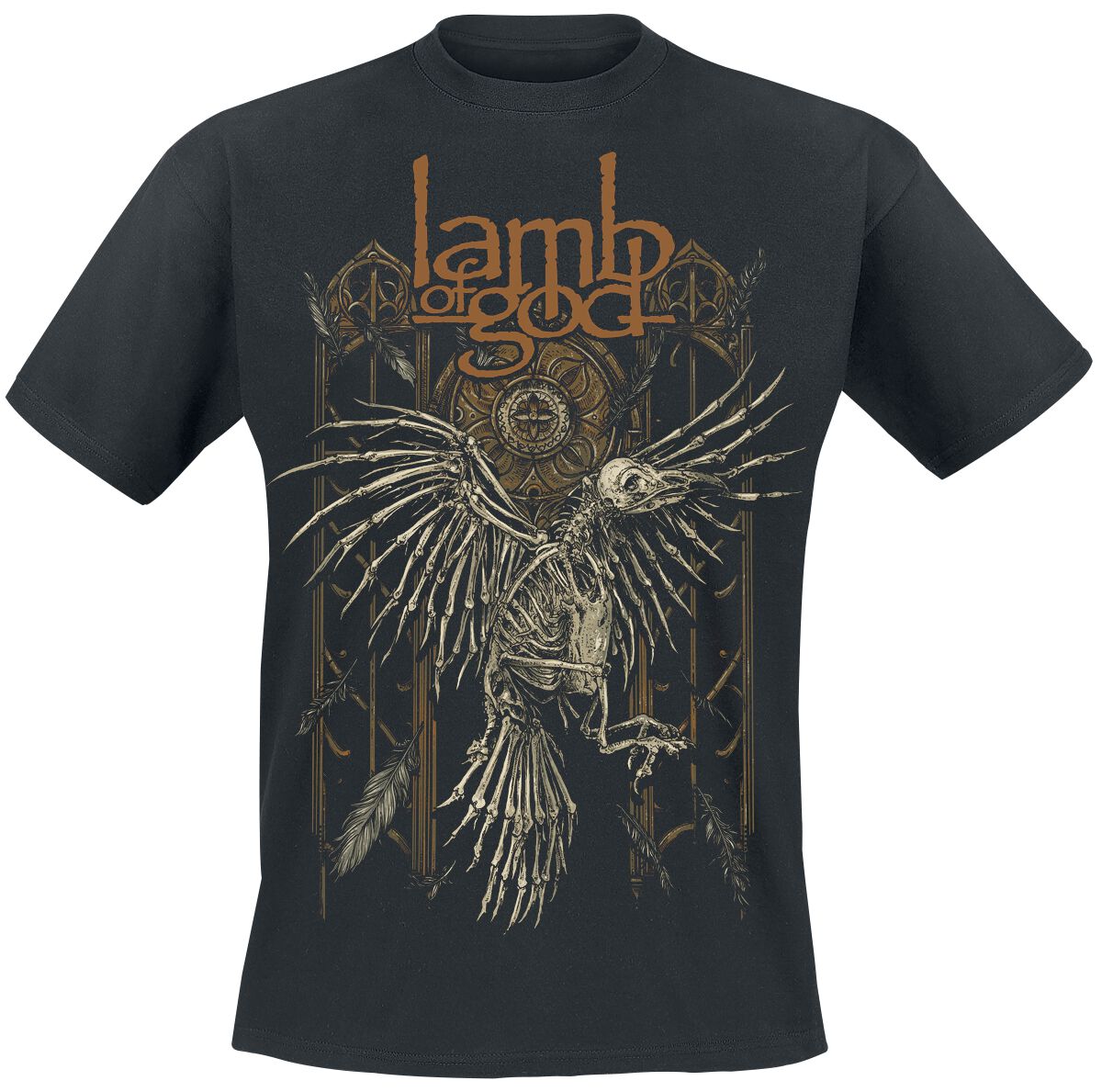 T-Shirt Manches courtes  de Lamb Of God - Crow - S à XXL - pour Homme - noir - Lamb Of God
