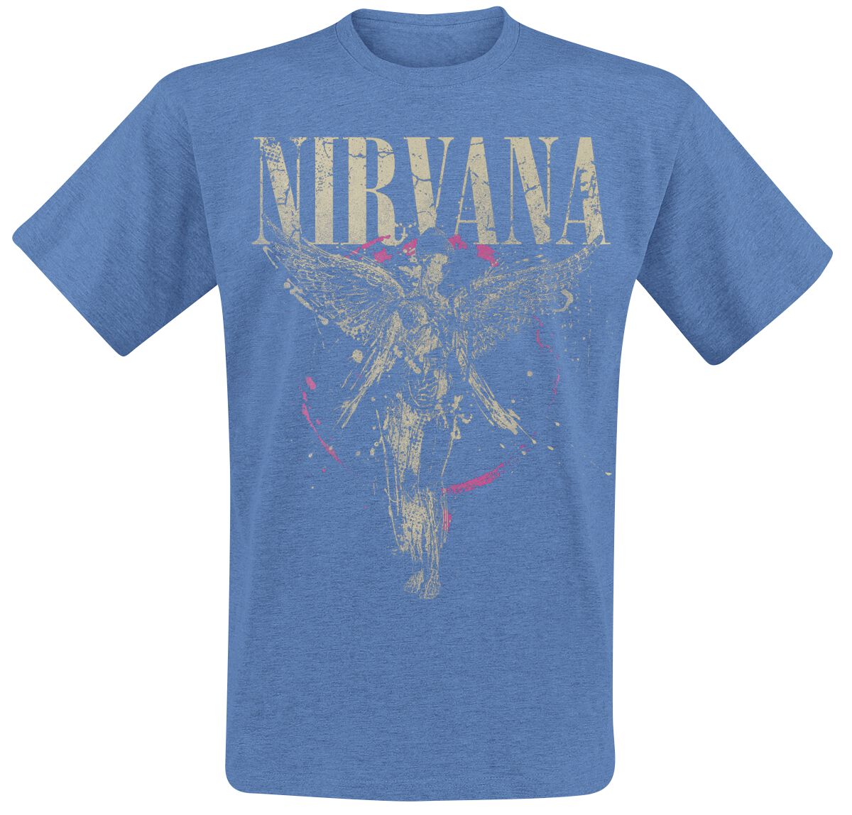 T-Shirt Manches courtes  de Nirvana - In Utero - S à XXL - pour Homme - bleu chiné - Nirvana