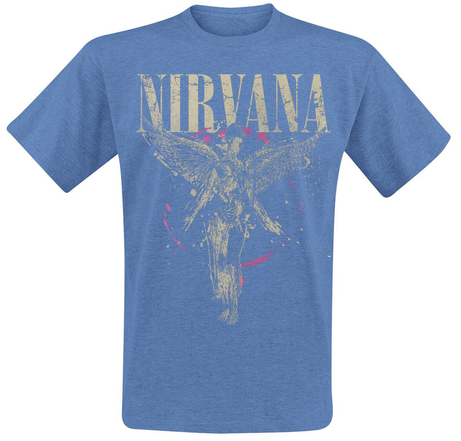 T-Shirt Manches courtes  de Nirvana - In Utero - S à XXL - pour Homme - bleu chiné - Nirvana