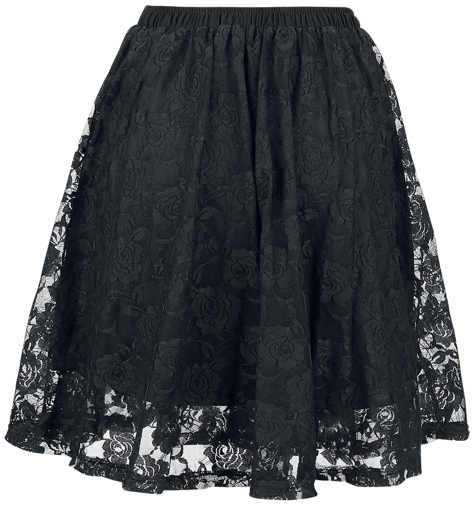 Jupe courte  de Gothicana by EMP - Jupe Recouverte De Dentelle - S à 3XL - pour Femme - noir - Gothicana by EMP - View 2
