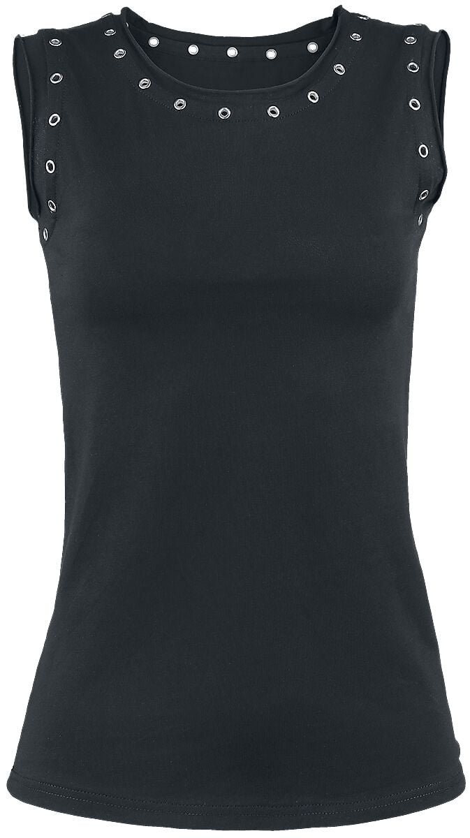 Top  de Gothicana by EMP - Haut Rivet - S à XXL - pour Femme - noir - Gothicana by EMP