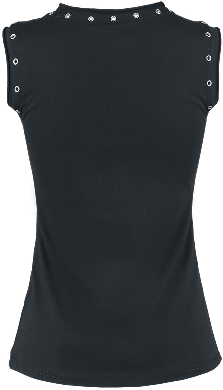 Top  de Gothicana by EMP - Haut Rivet - S à XXL - pour Femme - noir - Gothicana by EMP - View 2