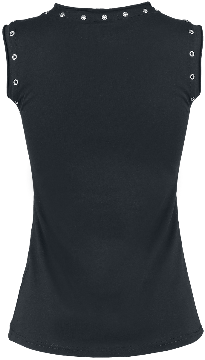 Top  de Gothicana by EMP - Haut Rivet - S à XXL - pour Femme - noir - Gothicana by EMP - View 2