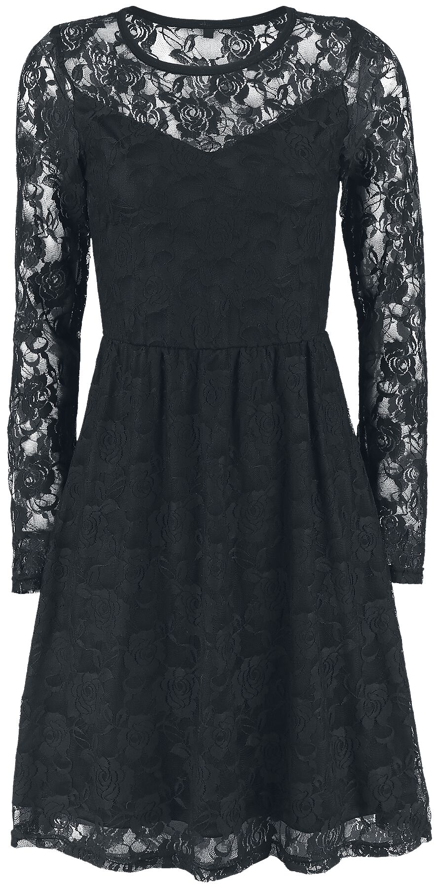 Robe courte Gothic de Gothicana by EMP - Robe Dentelle - S à 7XL - pour Femme - noir - Gothicana by EMP