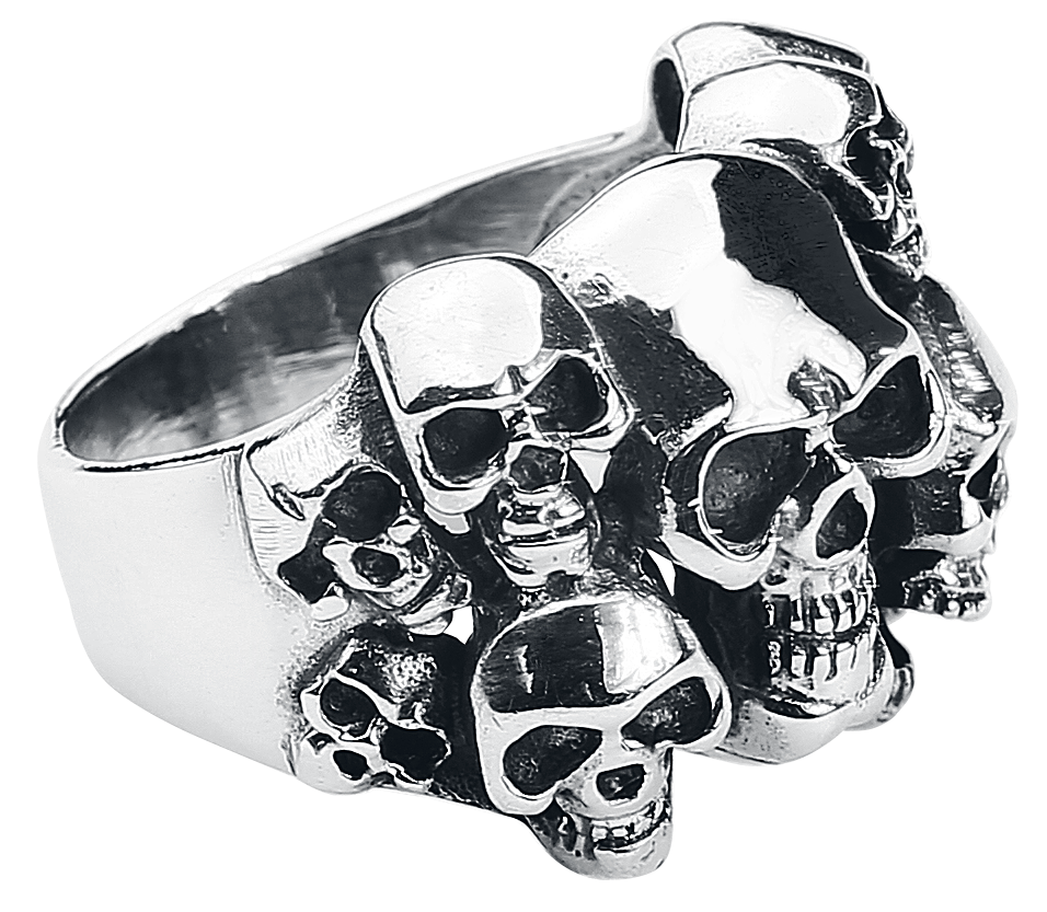 Bague Gothic de etNox hard and heavy - Crânes - pour Homme - couleur argent - etNox hard and heavy - View 2