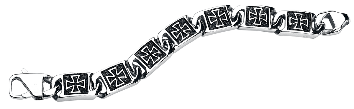 Bracelet  de etNox hard and heavy - Iron Cross - pour Homme - couleur argent - etNox hard and heavy - View 2