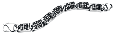 Bracelet  de etNox hard and heavy - Iron Cross - pour Homme - couleur argent - etNox hard and heavy - View 2