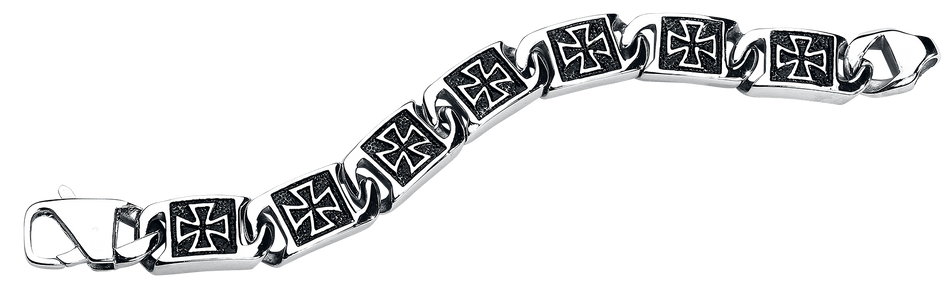 Bracelet  de etNox hard and heavy - Iron Cross - pour Homme - couleur argent - etNox hard and heavy - View 2
