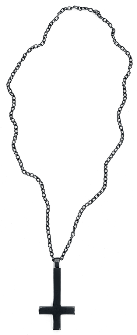 Collier Gothic de etNox hard and heavy - Cross of St. Peter - pour Unisexe - noir - etNox hard and heavy - View 2