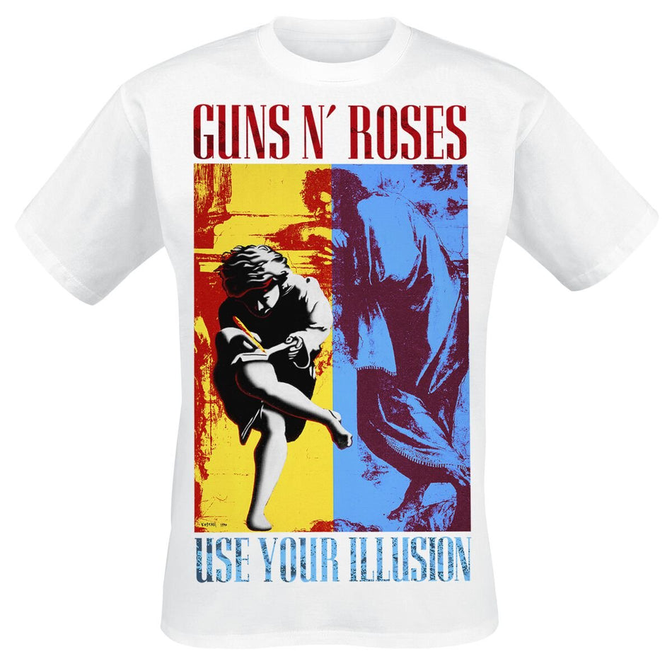 T-Shirt Manches courtes  de Guns N' Roses - Use Your Illusion - S à XXL - pour Homme - blanc - Guns N' Roses