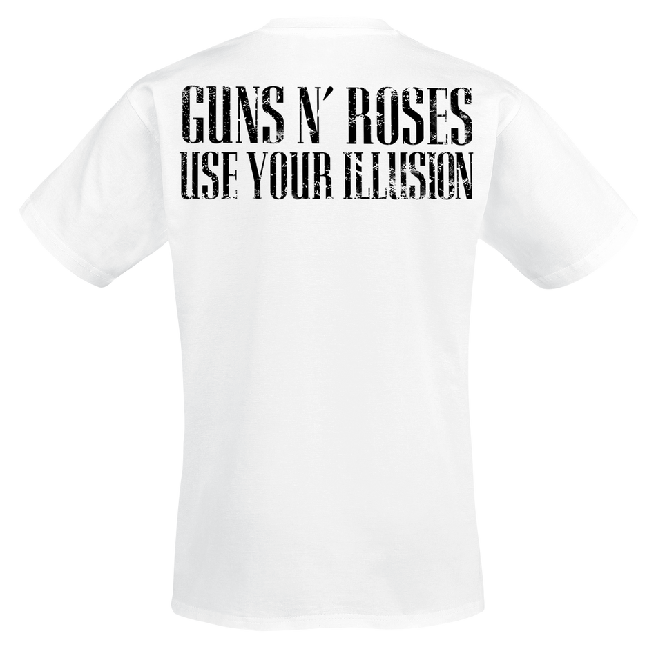 T-Shirt Manches courtes  de Guns N' Roses - Use Your Illusion - S à XXL - pour Homme - blanc - Guns N' Roses - View 2